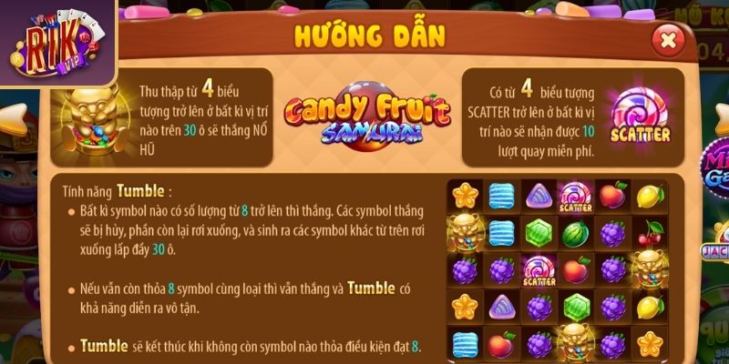 Cách bắt đầu Candy Fruit Samurai RIKVIP cho người mới
