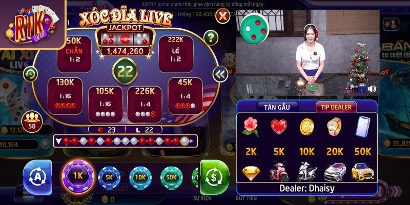Luật chơi xóc đĩa live RIKVIP cơ bản